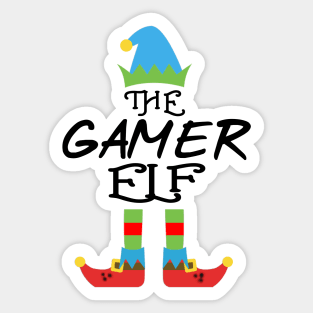 The Gamer Elf Matching Family Group Christmas Party SANTA Sticker